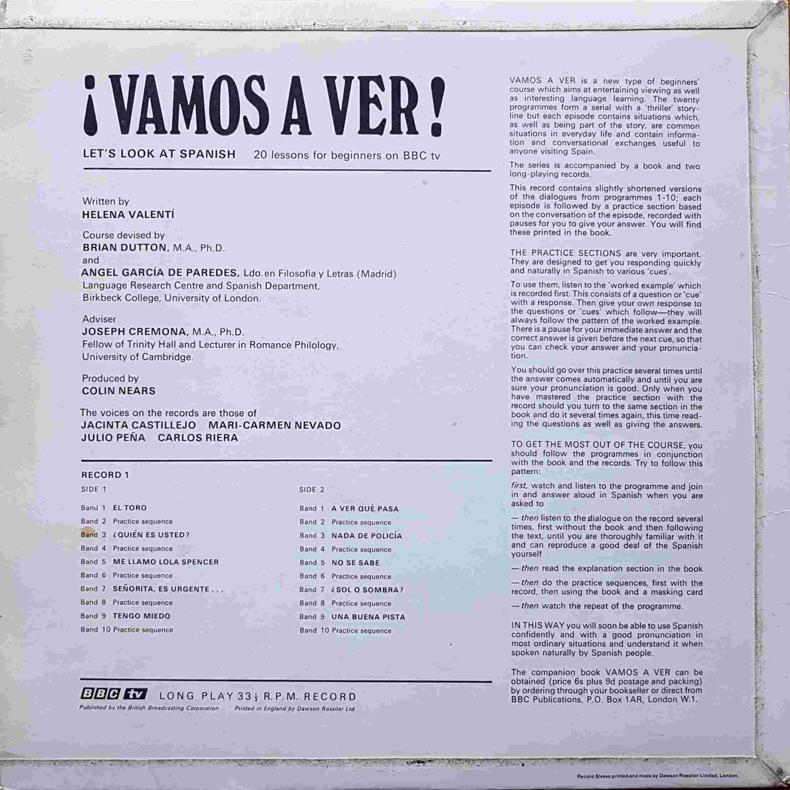 Back cover of OP 109/110